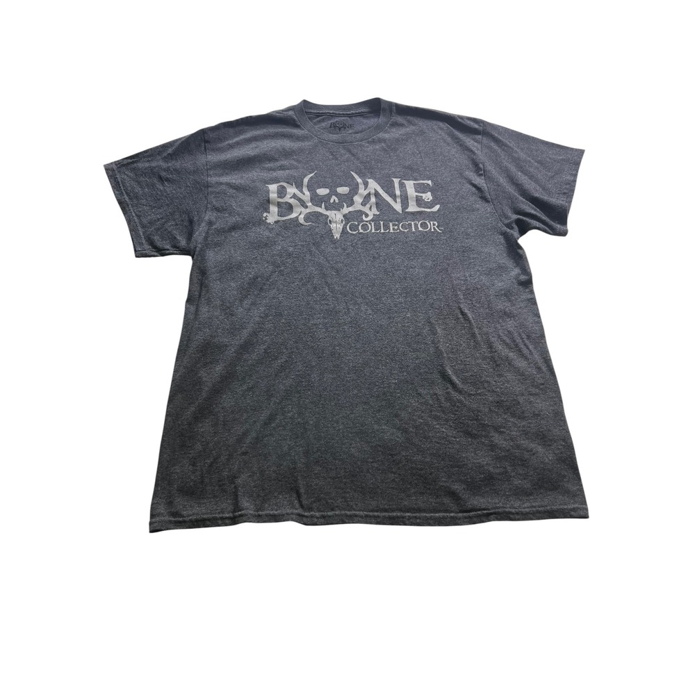 Bone Collector Mens L T Shirt Gray Skull Antler Hunting Outdoor Graphic Tee